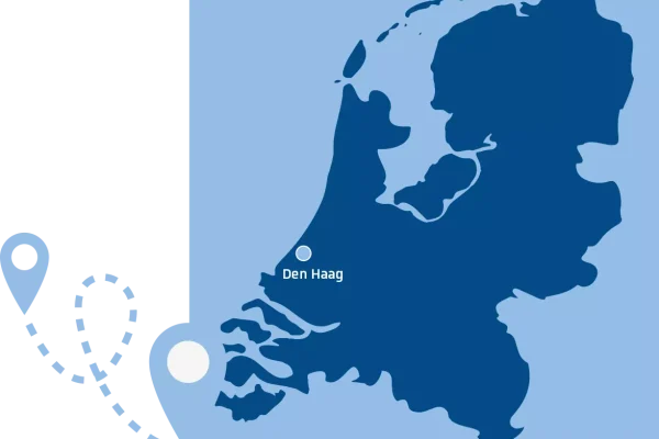 Nederlandse kaart met Den Haag